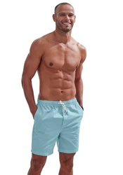 John Devin Shorts Bermuda Hellblau/Blau/Grün