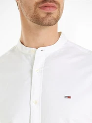 Tommy Jeans Langarmhemd TJM REG OXFORD MAO SHIRT Weiß/Creme/Grau