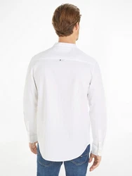 Tommy Jeans Langarmhemd TJM REG OXFORD MAO SHIRT Weiß/Creme/Grau