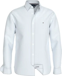 Tommy Hilfiger Businesshemd NAT. SOFT EASY STRIPE RF SHIRT blau/weiß