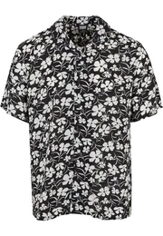 Kurzarmhemd Herren Viscose AOP Resort Shirt (1-tlg)