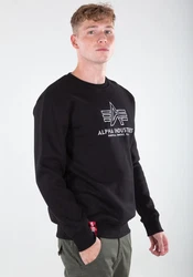Alpha Industries Sweater Basic Sweater Embroidery Schwarz/Rot