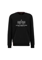 Alpha Industries Sweater Basic Sweater Embroidery Schwarz/Rot