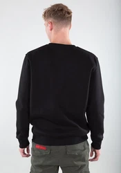Alpha Industries Sweater Basic Sweater Embroidery Schwarz/Rot