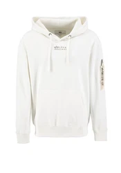 Alpha Industries Hoodie EMB  Weiß/Braun/Creme/Khaki