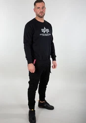 Alpha Industries Sweater Basic Refl. Print Schwarz/Blau/Hellblau