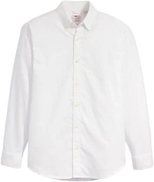 Levi's Langarmhemd AUTHENTIC BUTTON DOWN mit Ton-in-Ton Logostickerei auf der Brust