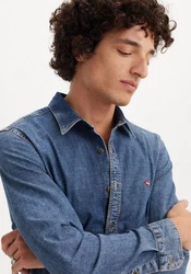 LEVI'S Hemd LS Battery HM Shirt Slim Blau/Hellblau