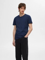 SELECTED HOMME T-Shirt SLHRoland Dunkelblau/Blau