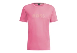 BOSS T-Shirt RN mit Markenprint Rosa
