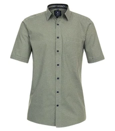 Kurzarmhemd NOS POPELINE PRINT CASUAL HEMD 60 GRUEN