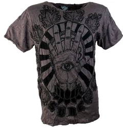 Guru-Shop T-Shirt Sure Herren T-Shirt Magic Eye Kaffee