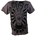 Guru-Shop T-Shirt Sure Herren T-Shirt Magic Eye Kaffee