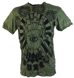 Guru-Shop T-Shirt Sure Herren T-Shirt Magic Eye olive Guru-Shop T-Shirt Sure Herren T-Shirt Magic Eye olive