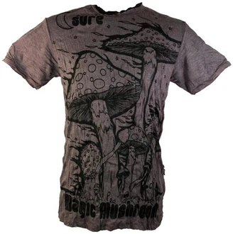 Guru-Shop T-Shirt Sure Herren T-Shirt Magic Mushroom taupe Guru-Shop T-Shirt Sure Herren T-Shirt Magic Mushroom taupe