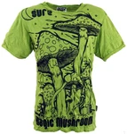 Guru-Shop T-Shirt Sure Herren T-Shirt Magic Mushroom Zitrone