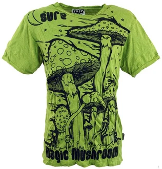 Guru-Shop T-Shirt Sure Herren T-Shirt Magic Mushroom Zitrone Guru-Shop T-Shirt Sure Herren T-Shirt Magic Mushroom Zitrone
