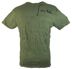 Guru-Shop T-Shirt Sure Herren T-Shirt Happy Buddha oliv