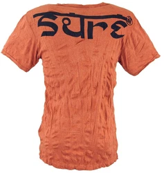 Guru-Shop T-Shirt Sure Herren T-Shirt Buddha rostorange