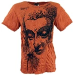 Guru-Shop T-Shirt Sure Herren T-Shirt Buddha rostorange