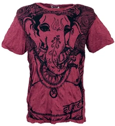 Guru-Shop T-Shirt Sure Herren T-Shirt Ganesh bordeaux