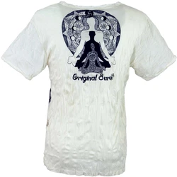 Guru-Shop T-Shirt Sure Herren T-Shirt Meditation Buddha wei