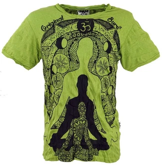 Guru-Shop T-Shirt Sure Herren T-Shirt Meditation Buddha lemon Guru-Shop T-Shirt Sure Herren T-Shirt Meditation Buddha lemon