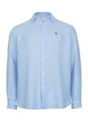 Langarmhemd Hemd Leinenhemd Button Down Linenshirt (1-tlg)