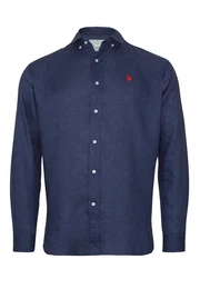 Langarmhemd Hemd Leinenhemd Button Down Shirt (1-tlg)