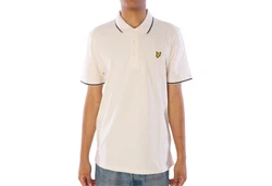 Lyle & Scott Poloshirt Tipped Weiß/Beige/Gold/Khaki