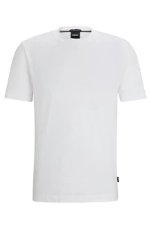 BOSS T-Shirt 'Thompson 01' Weiß/Grau/Creme
