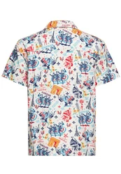 KingKerosin Kurzarmhemd Paris Blau/Mischfarben/Weiß/Creme/Rot