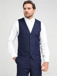 Allthemen Anzugweste Slim Fit mit V Ausschnitt Business 
