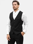 Allthemen Anzugweste Slim Fit mit V Ausschnitt Business 