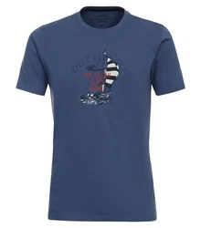 Redmond T-Shirt Round Neck mit Print BLAU (1 15)
