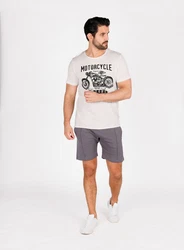 Key Largo T-Shirt MT OREGON TRAIL Beige/Creme/Weiß/Grau