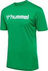 hummel T-Shirt Hmllogo Jersey Grün/Neonfarben/Dunkelgrün