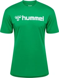 hummel T-Shirt Hmllogo Jersey Grün/Neonfarben/Dunkelgrün