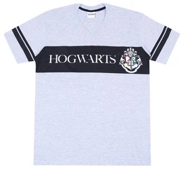 Kurzarmbluse Graues T-Shirt HOGWARTS Harry Potter M