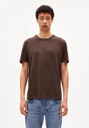Armedangels T-Shirt JAAMES Dunkelbraun/Braun/Khaki/Grau/Dunkelrot