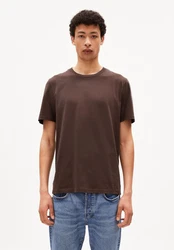 Armedangels T-Shirt JAAMES Dunkelbraun/Braun/Khaki/Grau/Dunkelrot