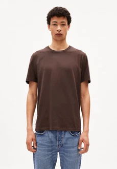 Armedangels T-Shirt JAAMES Dunkelbraun/Braun/Khaki/Grau/Dunkelrot