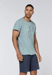 Chiemsee Print-Shirt T-Shirt mit Label-Symbol (1) Blau/Hellblau/Grau/Türkis/Grün