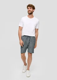 Bermudas Bermuda aus Leinenmix mit Tunnelzug Garment Dye