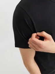 Jack & Jones T-Shirt BASIC 3er Pack Schwarz/Dunkelblau/Grau