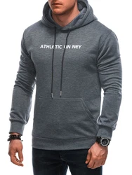 Edoti Kapuzenpullover Sweatshirt Dunkelgrau/Hellgrau/Grau/Dunkelblau