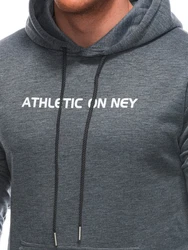 Edoti Kapuzenpullover Sweatshirt Dunkelgrau/Hellgrau/Grau/Dunkelblau