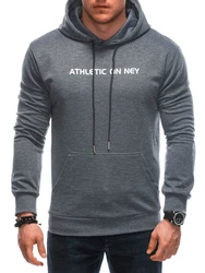 Edoti Kapuzenpullover Sweatshirt Dunkelgrau/Hellgrau/Grau/Dunkelblau