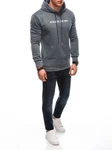 Edoti Kapuzenpullover Sweatshirt Dunkelgrau/Hellgrau/Grau/Dunkelblau