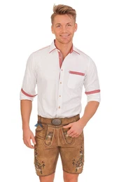 KRGER BUAM Trachtenlederhose Lederhose Herren kurz - WOLFRAM - hellbraun